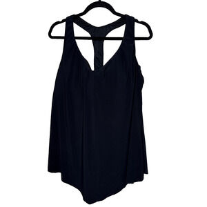 Magicsuit Plus 22W Taylor Underwire Racerback Tankini Swim Top Black Loose